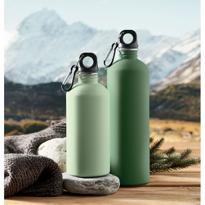 Enkelwandige fles met rubberen afwerking - 500ml
