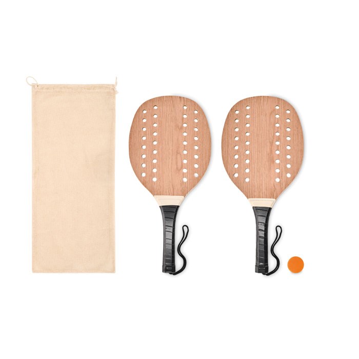 Rozenhout tennissets met PU grip