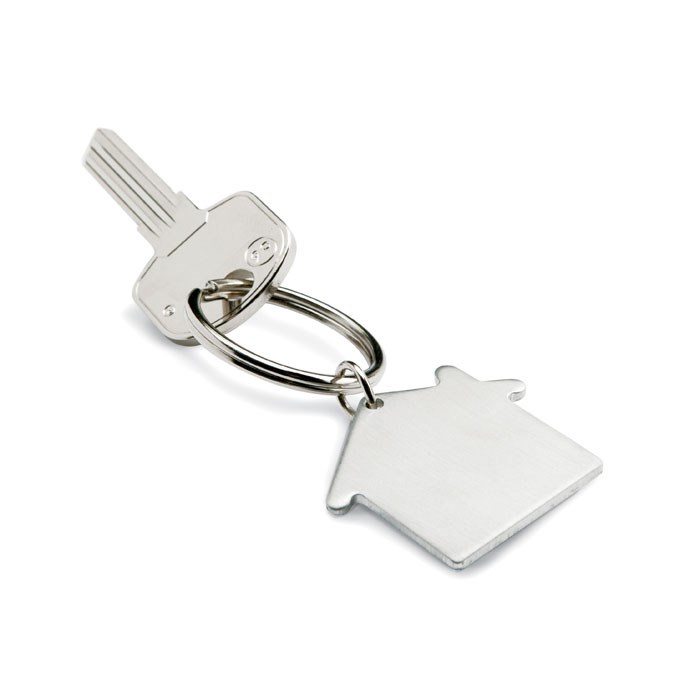 Metalen sleutelhanger - huis