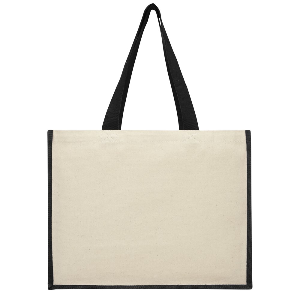 Canvas en jute boodschappentas - 23L