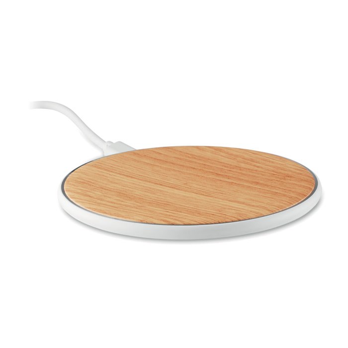 Draadloze oplader met bamboe toplaag
