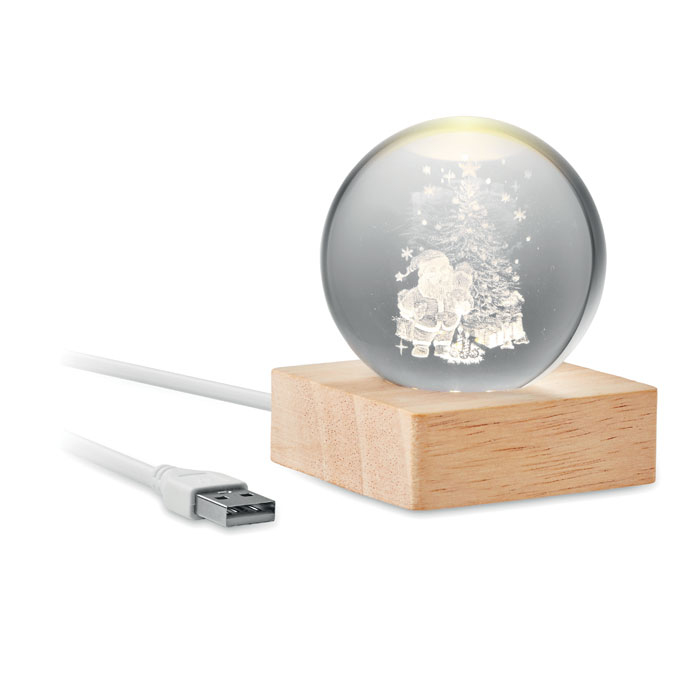 SANTA LIGHT - Kerst LED glas bol