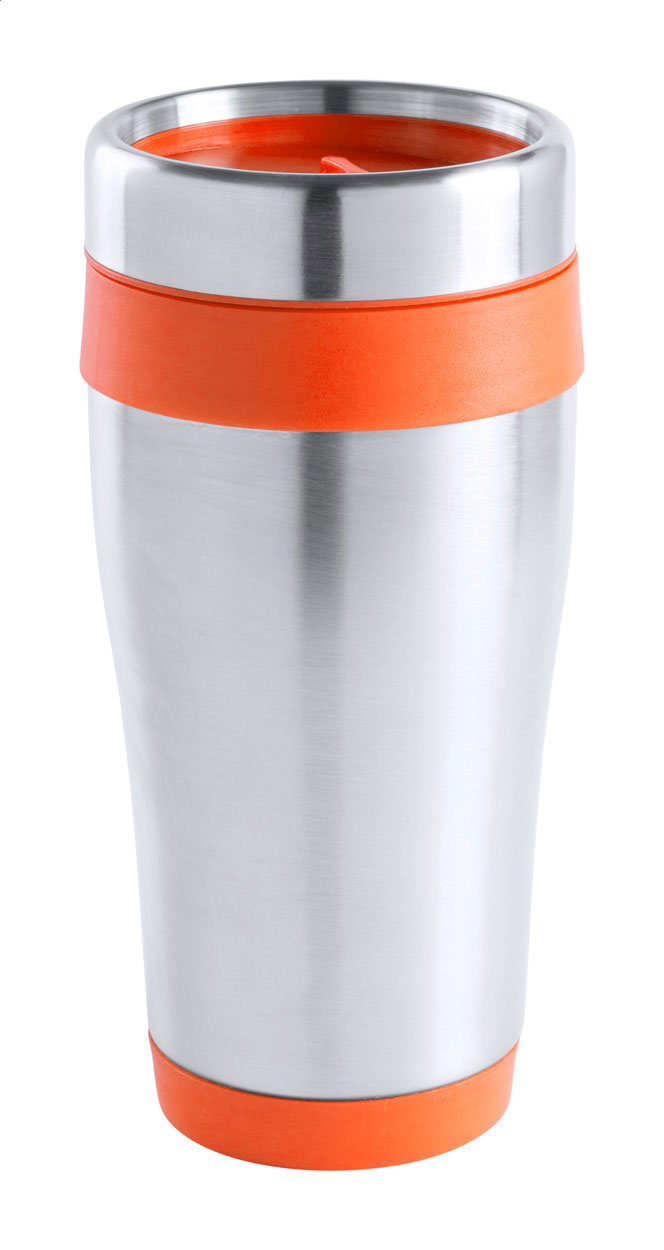 RVS thermobeker met gekleurde accenten - 450 ml