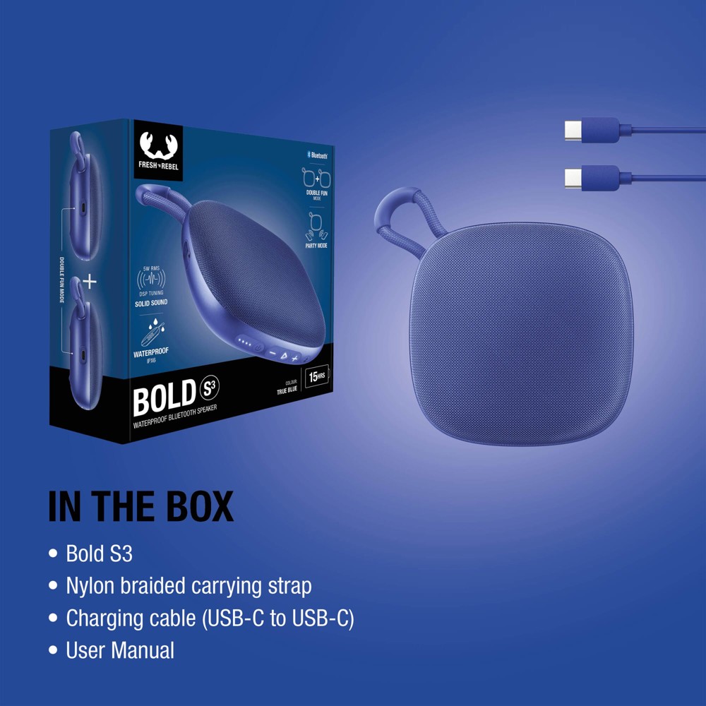 Fresh n Rebel Bold S3 Waterbestendige Bluetooth Speaker