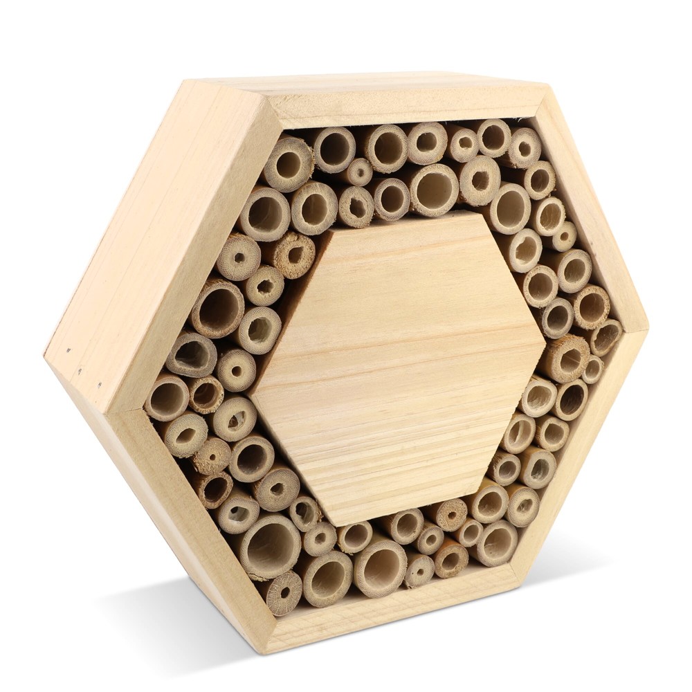 Bijenhuis van FSC-hout zeshoekig