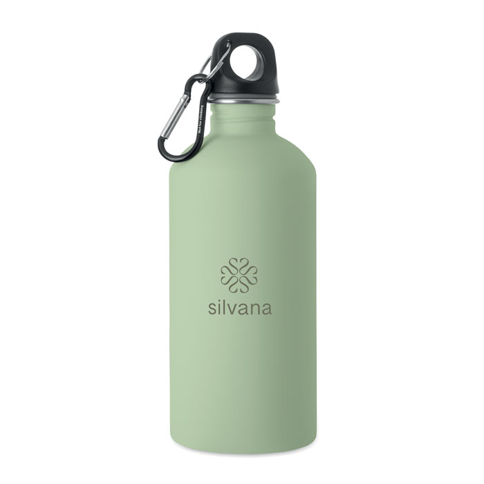 Enkelwandige fles met rubberen afwerking - 500ml
