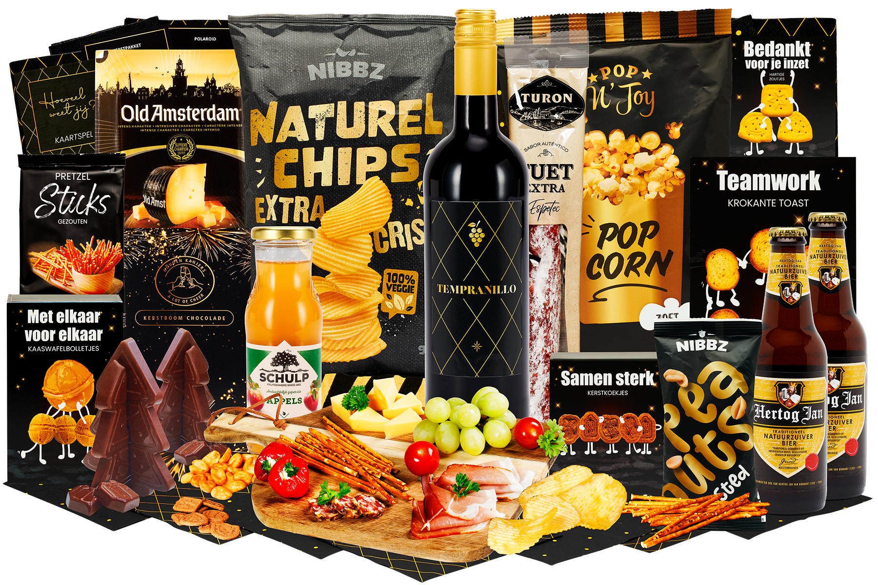Kerstpakket - Winterse borrelplank