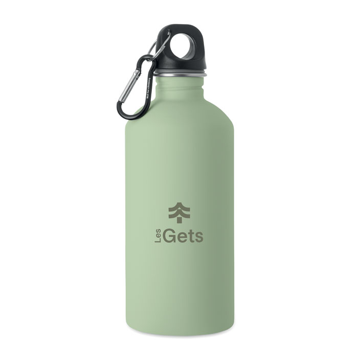 Enkelwandige fles met rubberen afwerking - 500ml