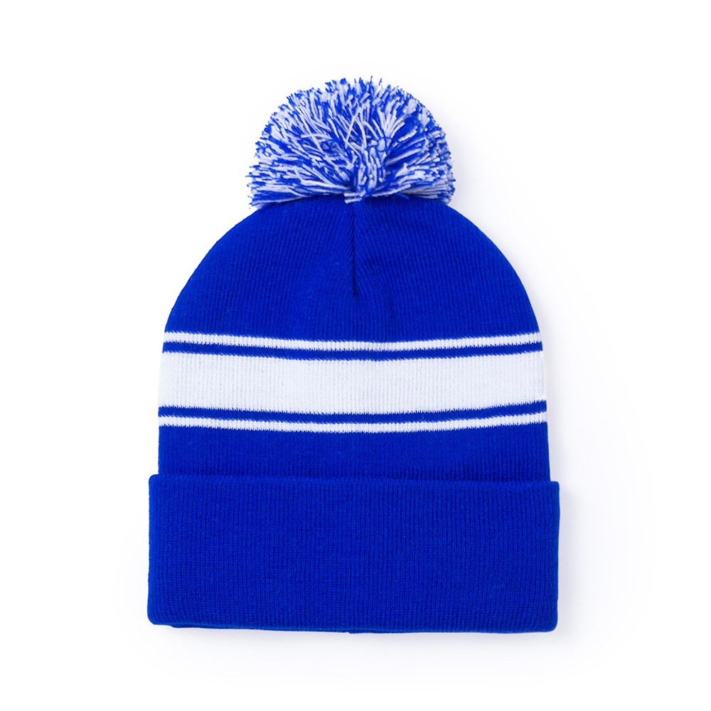 Warme muts met pompon