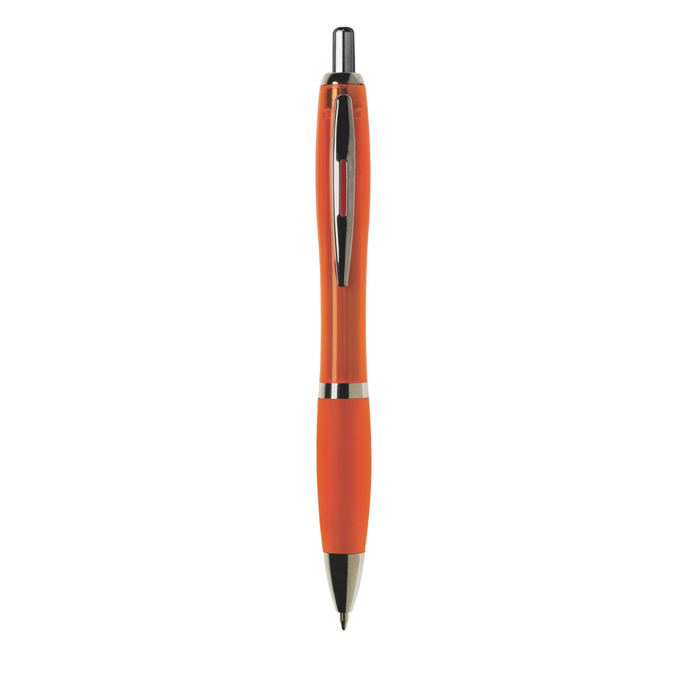 Gekleurde transparante balpen met grip