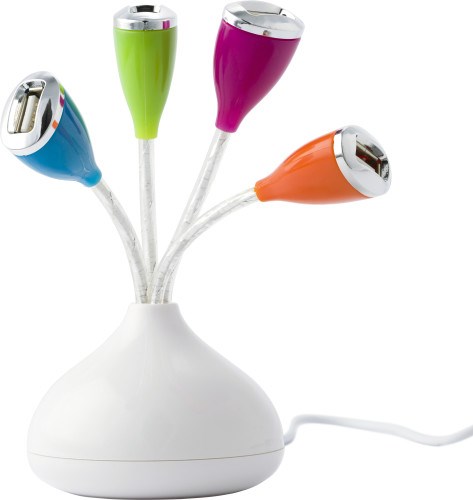 Kunststof USB-hub - Bloem