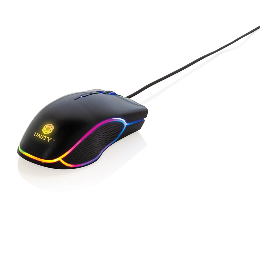 RGB-gamingmuis met geweven kabel RGB-gamingmuis met geweven kabel