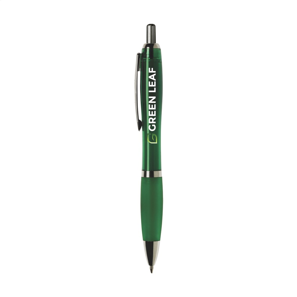 Gekleurde transparante balpen met grip