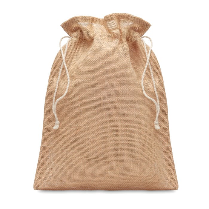 Jute giftbag met trekkoordsluiting - Klein