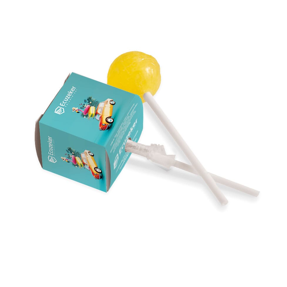 Lolly in vierkant doosje