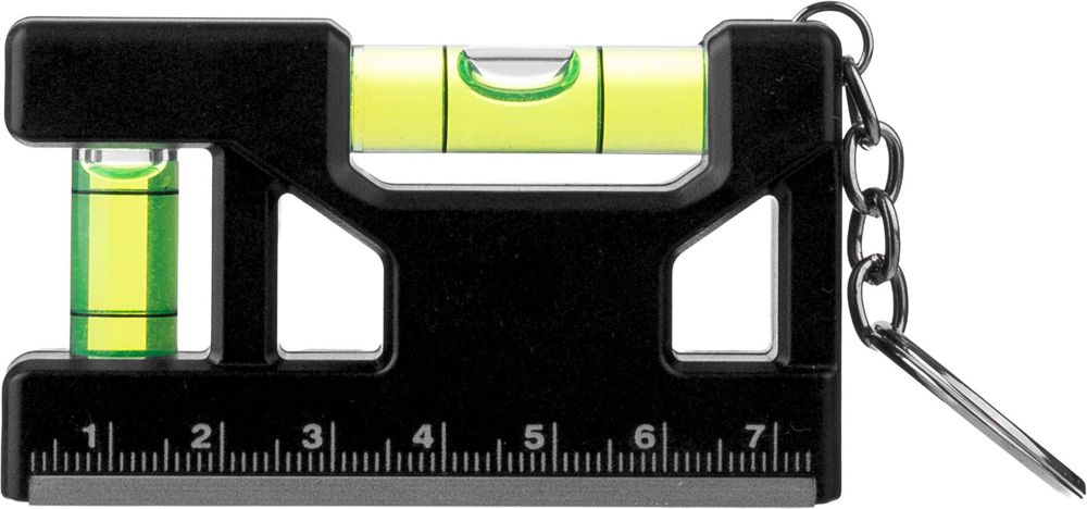 Gerecycled ABS sleutelhanger met waterpas Indira