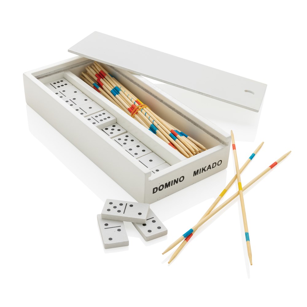 Luxe mikado/domino in houten doos