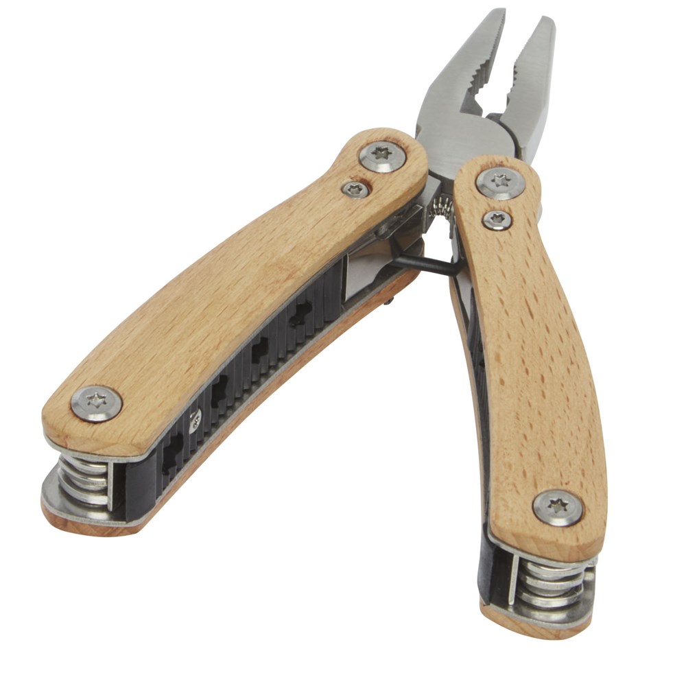 Houten multitool met 12 functies