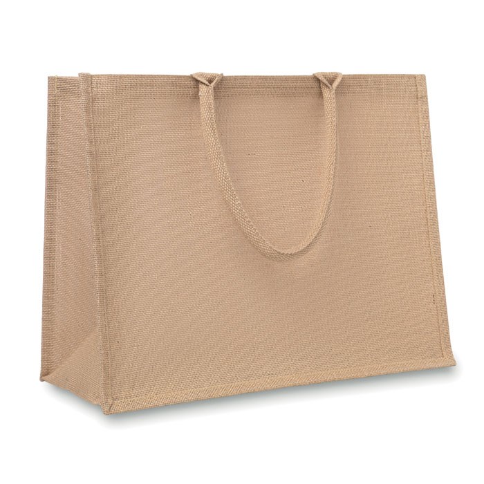 Jute boodschappentas met korte hengsels Jute boodschappentas met korte hengsels