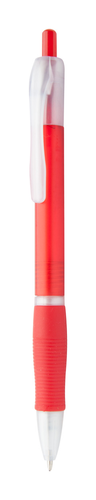 Plastic pen met rubberen grip